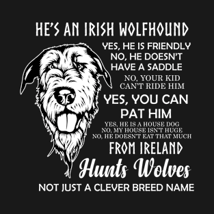 He's An Irish wolfhound T-Shirt