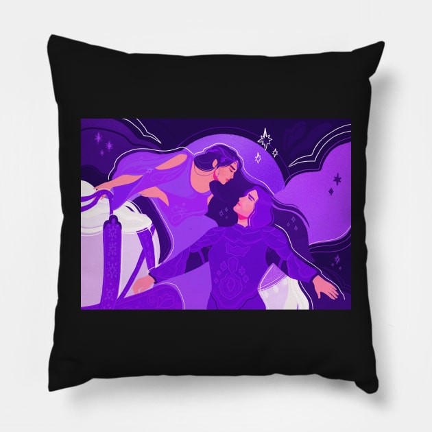 Arwen & Aragorn Fanart Pillow by ilustracici