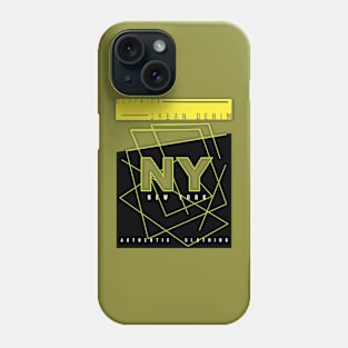 New York Authentic urban denim  typography Phone Case