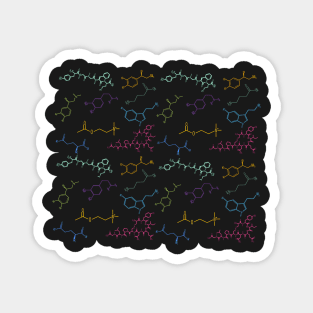 Neurotransmitters Pattern Happy Chemicals Magnet