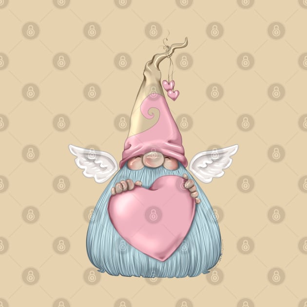 Cheerful Cupid Tomte Gnome by thewickedmrshicks