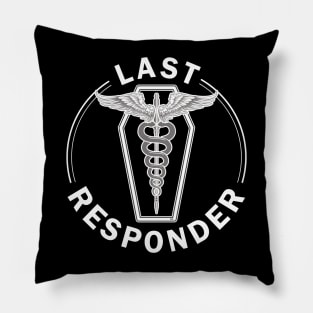 Last Responder Mortician Trocar Caduceus Pillow