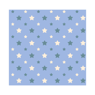 Cute Star Pattern Blue T-Shirt