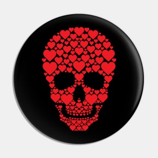 Hearty Skull (Red) Pin