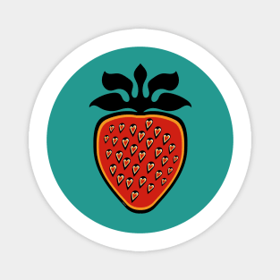 Strawberry Heart Berry Indigenous WAWEZHI CANADA Magnet