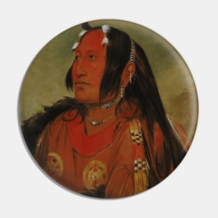 Wi-jun-jon, Pigeon's Egg Head (The Light), a Distinguished Young Warrior by George Catlin Pin