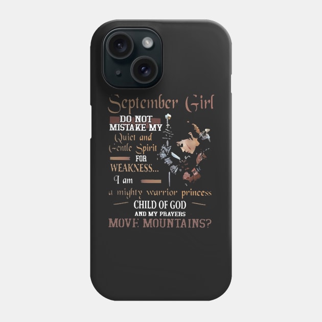 September Girl Child Of God Phone Case by lamchozui