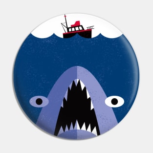 Jaws Cartoon Poster Pin