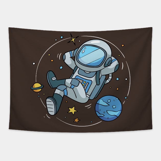 Astronaut Relaxing Tapestry by Mako Design 