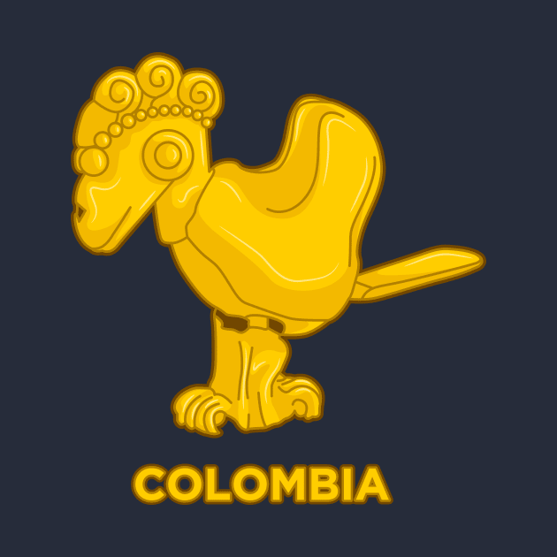 Ancient colombian golden bird by Drumsartco