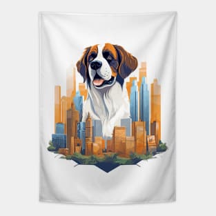 Saint-Bernard Dog Pet Animal Beauty Nature City Discovery Tapestry