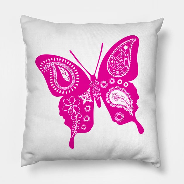 Beautiful Butterfly Pillow by Creative Has