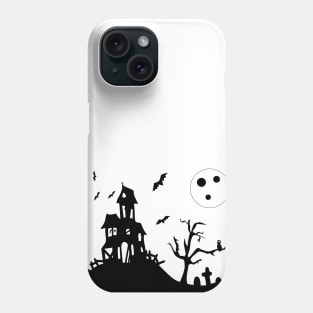 Haunted House (black and white) Phone Case