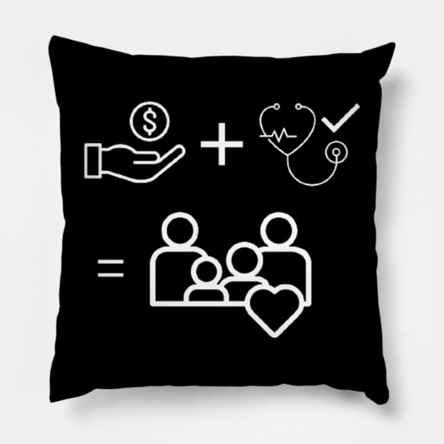 Happiness formula (white print) Pillow by thinkers_clothing.co