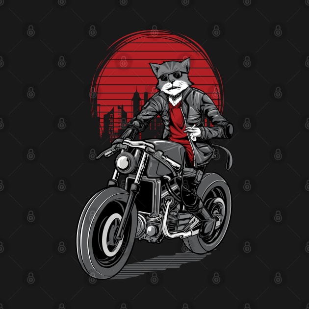 Cat rider motorbike by sharukhdesign