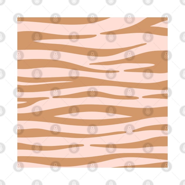Boho Pink Tiger Animal Print Stripes design by Trippycollage