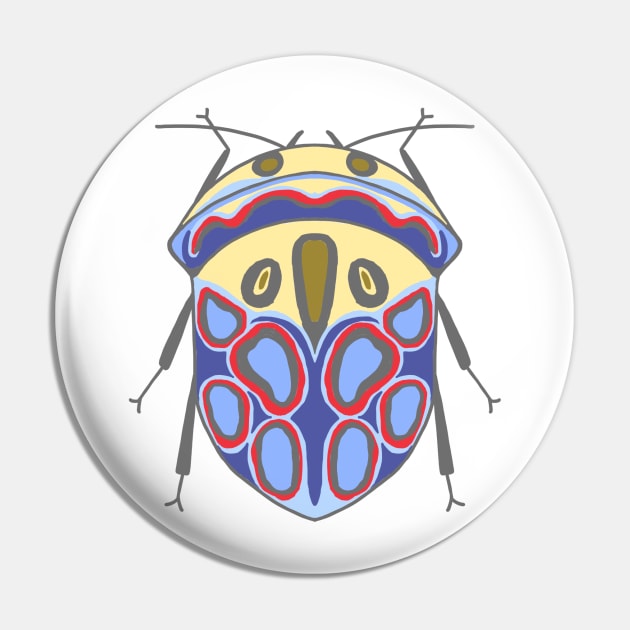 Beetle print Pin by Papergrape