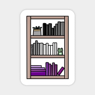 Subtle Asexual Pride Bookcase Magnet