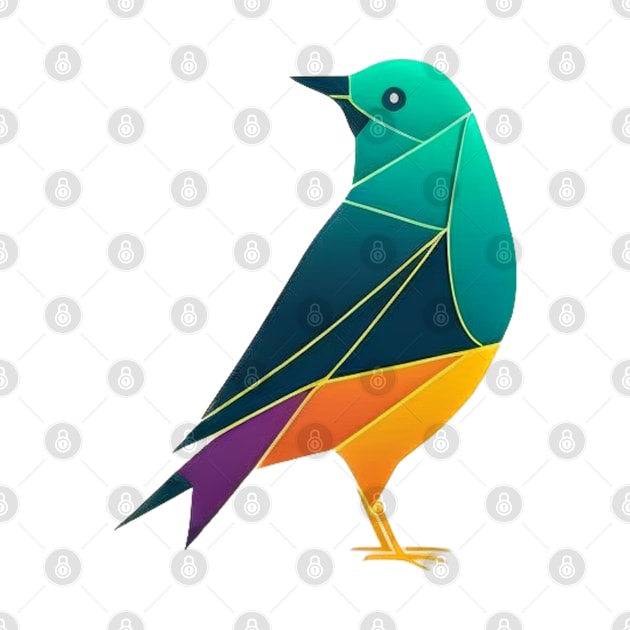 Paradise Bird - Geometric bird design for the environment by Greenbubble