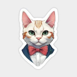 Fancy Cat with Bowtie no.6 Magnet