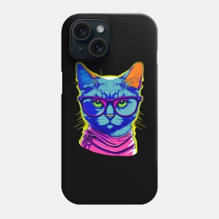 cartoon style of cat Phone Case