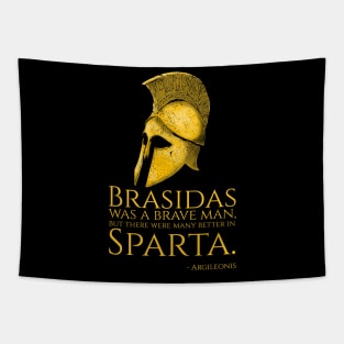 Ancient Greek History - Spartan Quote - Argileonis Tapestry