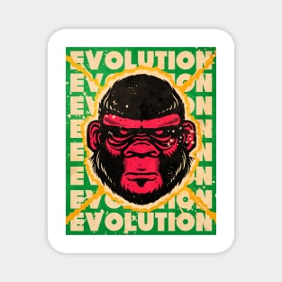 funny monkey evolution Magnet