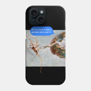Is that a BROWN RECLUSE? Funny Creation of Adam Spider Parody Phone Case