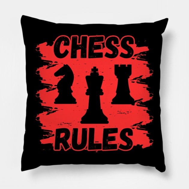 Chess rules Pillow by William Faria