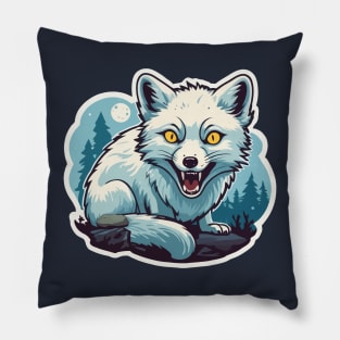 Evil arctic fox Pillow