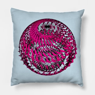 Pink origami mandala Pillow