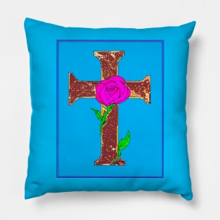 Rose and Cross Pillow