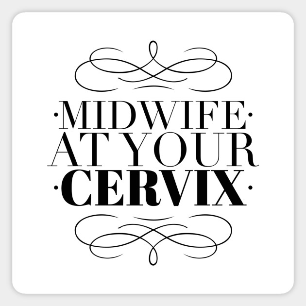 Midwife At Your Cervix Birthworkers Ftw Black Print