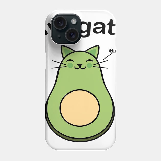 Womens Avogato Funny T Shirt Avocado Cat Cute Cat Face Novelty Tee Phone Case by BestAnimeAlg