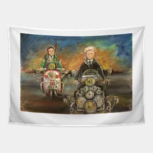 Retro Scooter, Classic Scooter, Scooterist, Scootering, Scooter Rider, Mod Art Tapestry