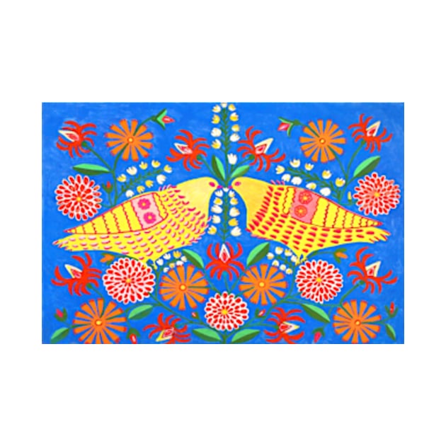 Maria Prymachenko Pigeons Art Print 1968 Ukrainian Folk Art by ZiggyPrint