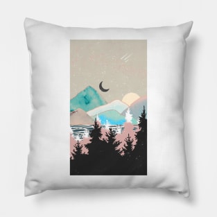 Pastel Mountain View Celestes Studio© Pillow