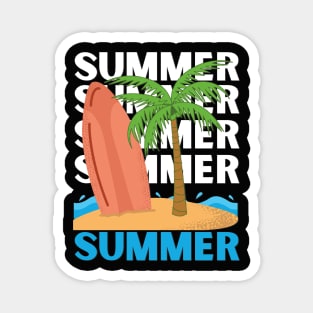 Hello summer sunset Beach summertime Adventure travel lover palm tree sun Magnet