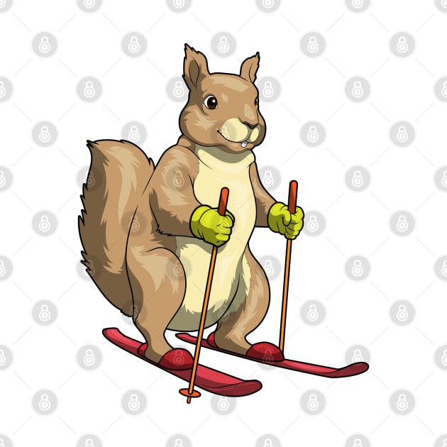 Squirrel Skier Ski Winter sports by Markus Schnabel