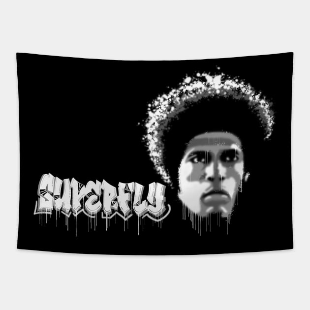 Superfly Graffiti Tapestry by Randomart