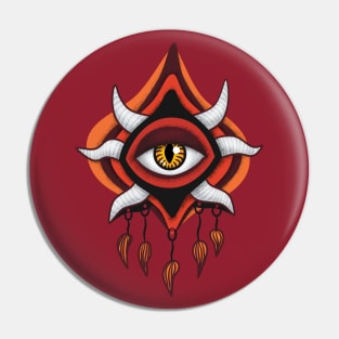 Whimsigoth Demon Evil Eye In Red Pin