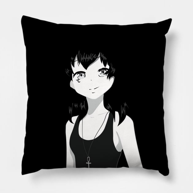 Sandman Death Chibi Illustration Pillow by Sakurafubuki