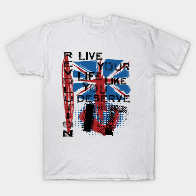 Discover Revolution Union Jack Trash Polka Art T-shirt - Revolution - T-Shirt