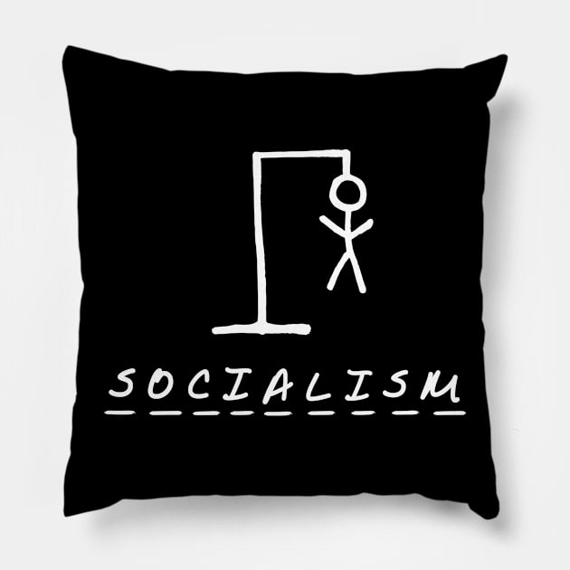 Game of Hangman - Socialism Pillow by Stacks