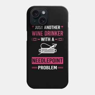 Wine Drinker Needlepoint Canvas Work Phone Case