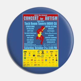 2023 16th Annual Concert for Autism Main Event flyer tshirt Pin
