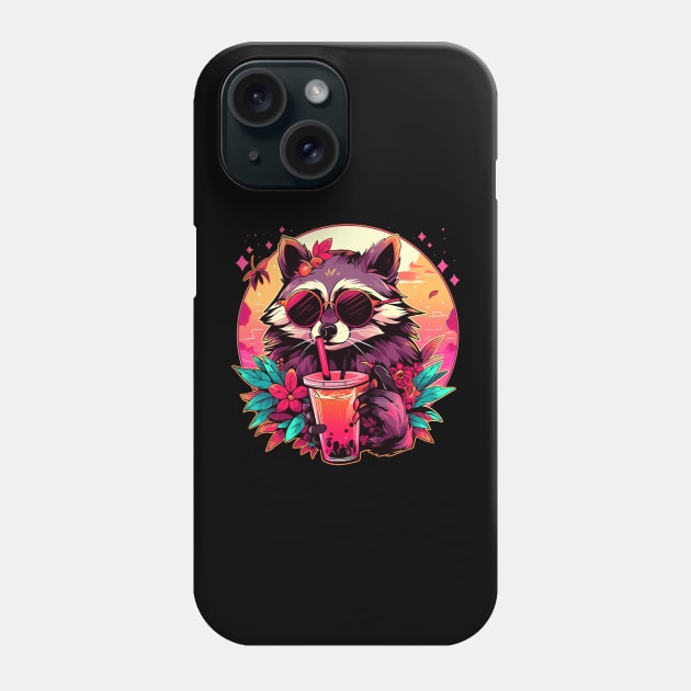 cool raccoon Phone Case by piratesnow