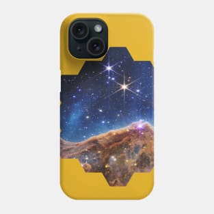 Carina Nebula JWST hexagonal cut James Webb Space Telescope Phone Case