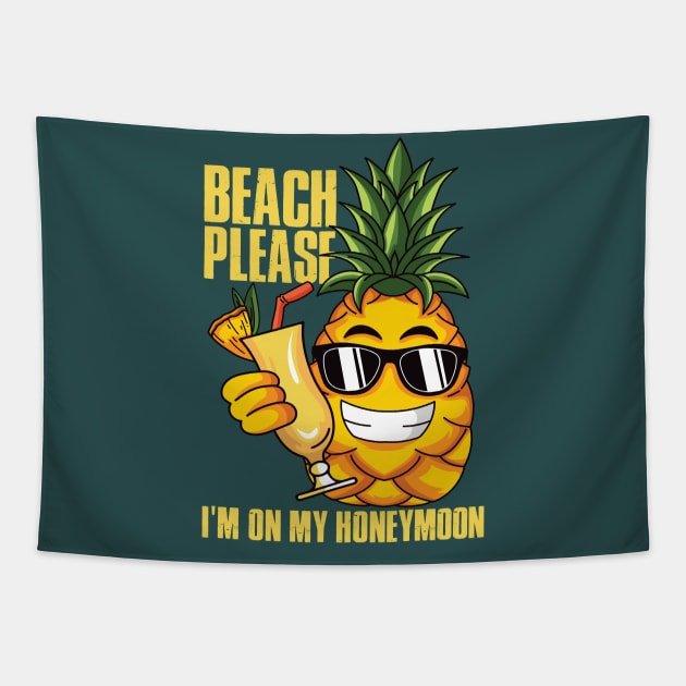 Beach Please I'm On My Honey Moon Tapestry by mypodstore