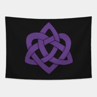 Purple Triquetra Heart Tapestry